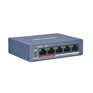 Switch con 4 puertos PoE de 30W y alcance de 250 metros